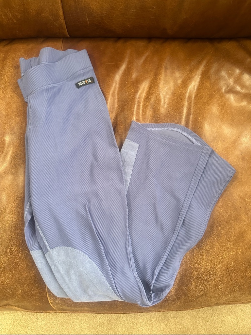 Kerrits Women Blue Lavender-Gray Riding Leggings Equestrian